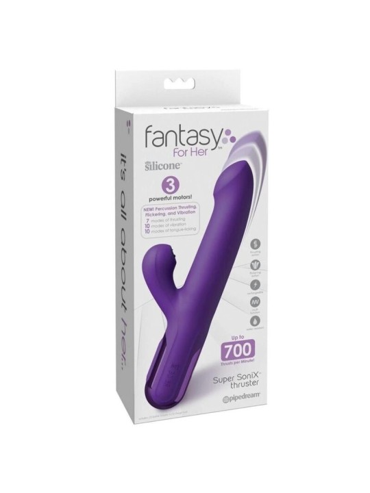 FANTASY FOR HER - VIBRATORE SUPER SONIX THRUSTER RABBIT VIOLA