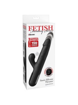 FETISH FANTASY SERIES - VIBRADOR RABBIT SONIX SILICONE THRUSTER NEGRO