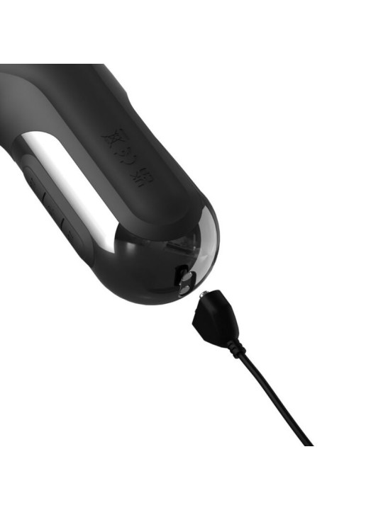 FETISH FANTASY SERIES - SONIX SILICONE THRUSTER RABBIT VIBRATOR BLACK
