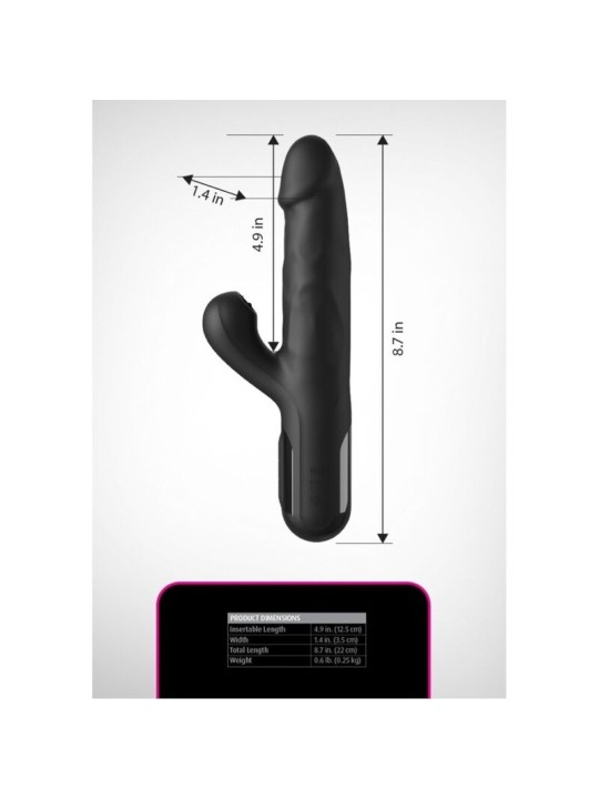 FETISH FANTASY SERIES - SONIX SILIKON-THRUSTER-HASE-VIBRATOR SCHWARZ
