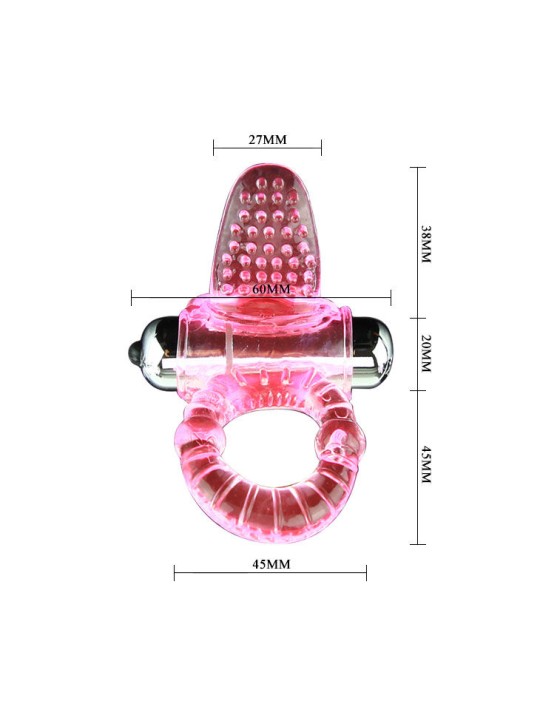BAILE - SWEET ABS 10 RITMOS RING ANILLO PENE VIBRADOR ROSA