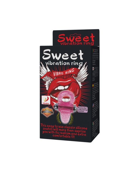 BAILE - SWEET ABS 10 RHYTHMS RING PINK VIBRATOR PENIS RING