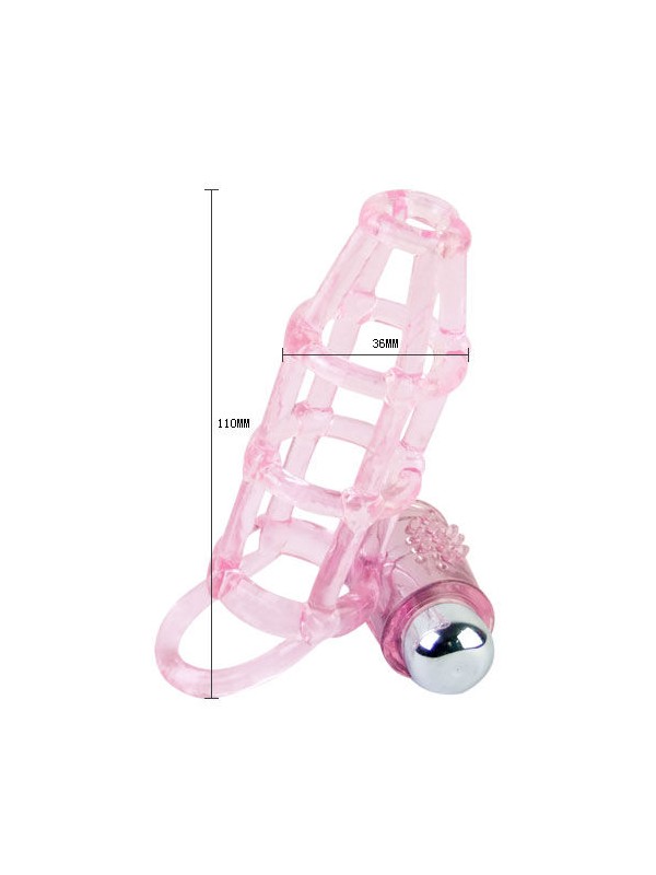 BAILE - SWEET 10 RHYTHMS SILICONE COVER AND RING FOR THE PINK PENIS