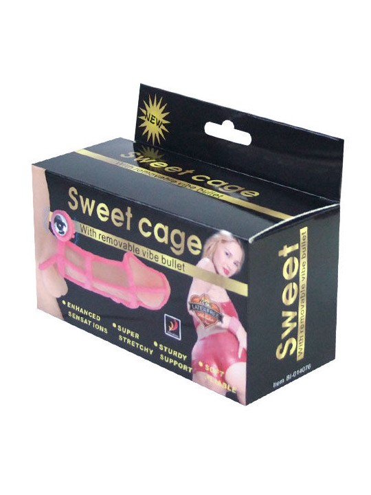 BAILE - SWEET 10 RHYTHMS SILICONE COVER AND RING FOR THE PINK PENIS