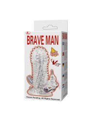 BAILE - BRAVE MAN COELHO VIBRADOR EXTENSO DE PÉNIS