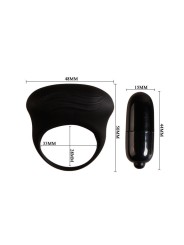 PRETTY LOVE - BERTRAM BLACK VIBRATOR RING