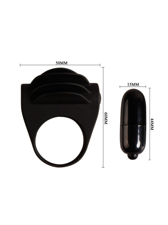 PRETTY LOVE - ANNEAU VIBRATEUR NOIR CHESTER