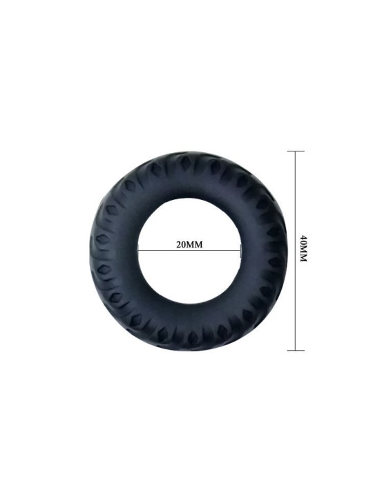BAILE - TITAN COCKRING SCHWARZ GRÜN 2 CM
