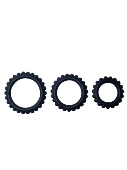 BAILE - TITAN SET 3 STUKS COCKRING ZWART 2.8 + 2.4 + 1.9 CM