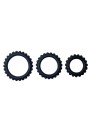 BAILE - TITAN SET 3 STUKS COCKRING ZWART 2.8 + 2.4 + 1.9 CM