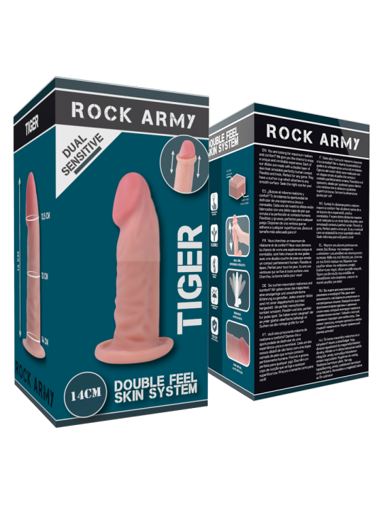 ROCKARMY -TIGER DILDO REALISTA DUAL DENSITY14 CM -O- 4.46 CM