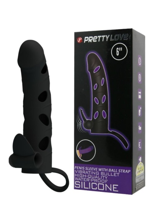 PRETTY LOVE - VIBRERENDE SILICONEN HOESJE 15,2 CM