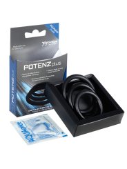 JOYDIVISION POTENZDUO - PLUS SET 3 ANELLI NERO - S, M, L