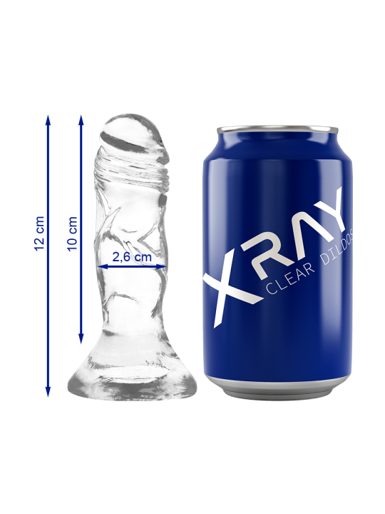 X RAY - DILDO TRANSPARENTE 12 CM -O- 2.6 CM