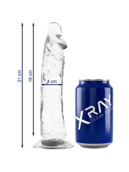 X-RAY - HELDERE TRANSPARANTE DILDO 21 CM -OF- 4 CM