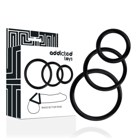 ADDICTED TOYS - ZWARTE PENIS RING SET