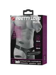 PRETTY LOVE - MYRON STRAP ON CON VIBRACIÓN Y DILDO HUECO