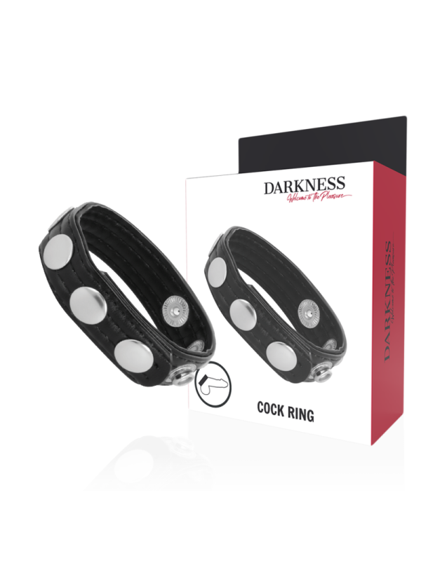 DARKNESS - ANEL DE EREO DE COURO