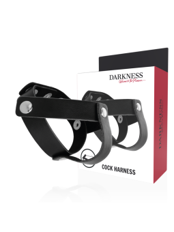 DARKNESS - LEDEREN RING VOOR PENIS EN TESTIKELEN