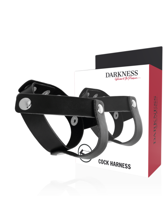 DARKNESS - ANEL DE PELE PARA PÊNIS E TESTÍCULOS