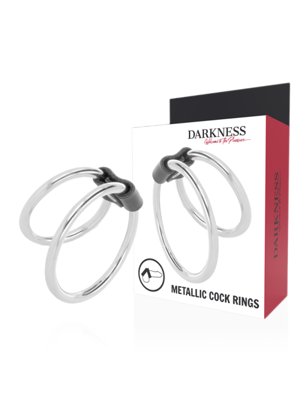 DARKNESS - DOUBLE METAL PENIS RING