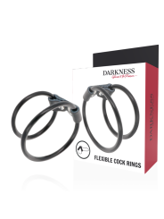 DARKNESS - DOPPELTER FLEXIBLER PENISRING