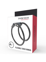 DARKNESS - DOUBLE FLEXIBLE PENIS RING