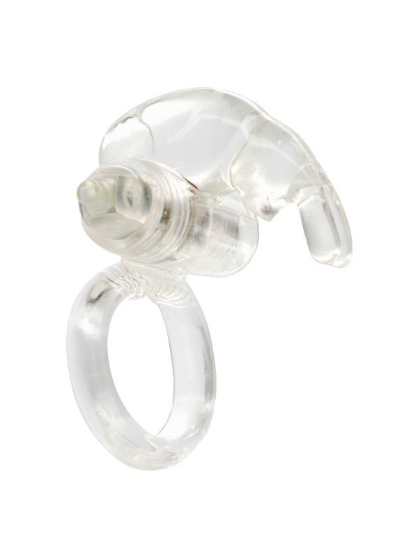 SEVEN CREATIONS - ANEL VIBRADOR DE SILICONE TRANSPARENTE