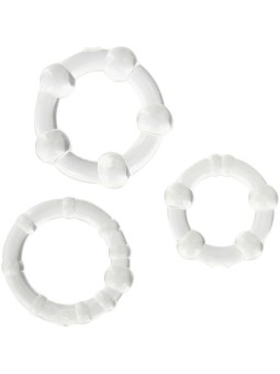 SEVEN CREATIONS - SET OF THREE TRANSPARENT PENIS RINGS