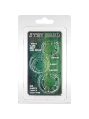SEVEN CREATIONS - SET AUS DREI TRANSPARENTEN PENISRINGEN