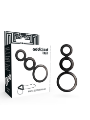 ADDICTED TOYS - RINGS SET FOR PENIS - SMOKED