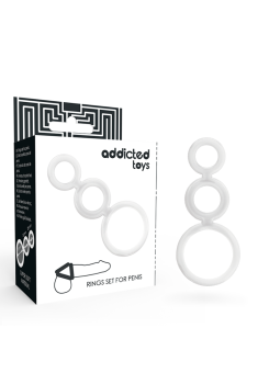 ADDICTED TOYS - RINGS SET FOR PENIS TRANSPARENT