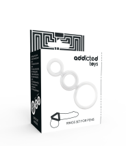 ADDICTED TOYS - DOORZICHTIGE PENIS- EN TESTIKELRINGENSET