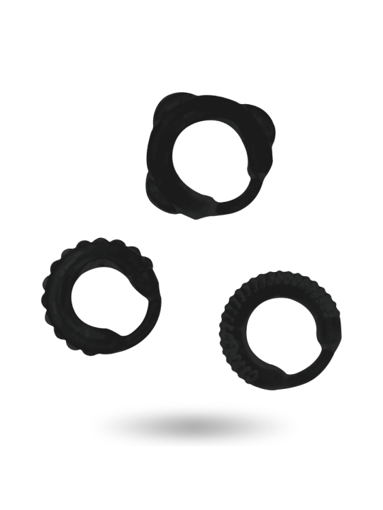 ADDICTED TOYS - C-RING SET BLACK