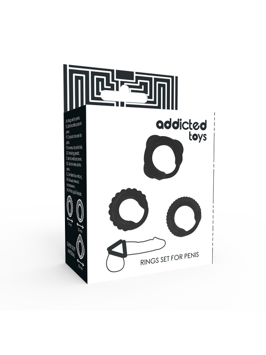 ADDICTED TOYS - C-RING SET BLACK