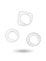 ADDICTED TOYS - SET VAN 3 DOORZICHTIGE PENIS RINGEN