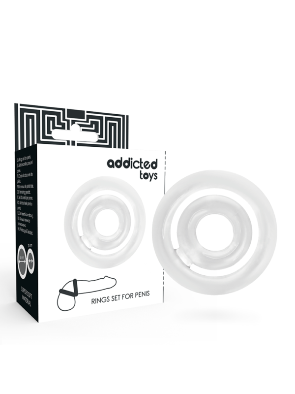 ADDICTED TOYS - POTENZ SET ANILLOS PENE CLEAR