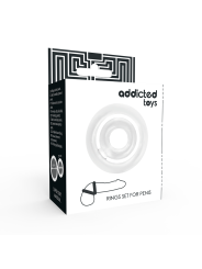 ADDICTED TOYS - POTENZ SET ANILLOS PENE CLEAR