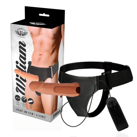 HARNESS ATTRACTION - WILLIAN HOLLOW RNES WITH VIBRATOR 17 CM -O- 4.5 C