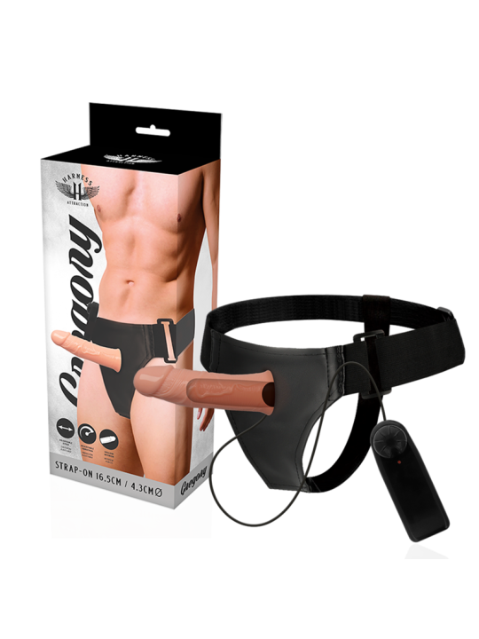 HARNESS ATTRACTION - GREGORY HOLLOW RNES AVEC VIBRATEUR 16.5 CM -O- 4.