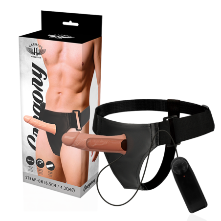 HARNESS ATTRACTION - ARNÉS HUECO GREGORY CON VIBRADOR 16.5 CM -O- 4.3 
