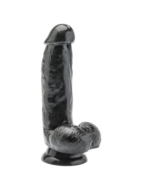 GET REAL - DILDO 12 CM COM BOLAS PRETO