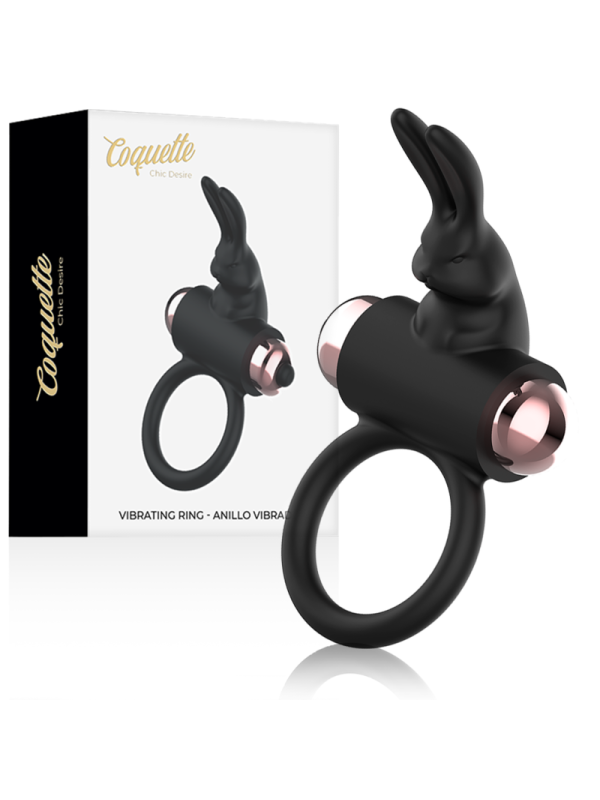 COQUETTE CHIC DESIRE - COCK RING ANILLO VIBRADOR NEGRO / GOLD