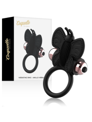 COQUETTE CHIC DESIRE - ANEL BORBOLETA COM VIBRADOR PRETO/ OURO