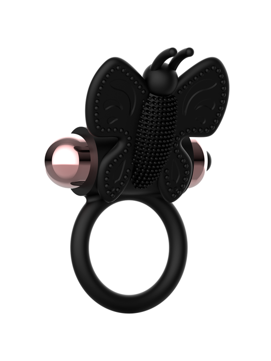 COQUETTE CHIC DESIRE - COCKRING SCHMETTERLING MIT VIBRATOR SCHWARZ/ GO