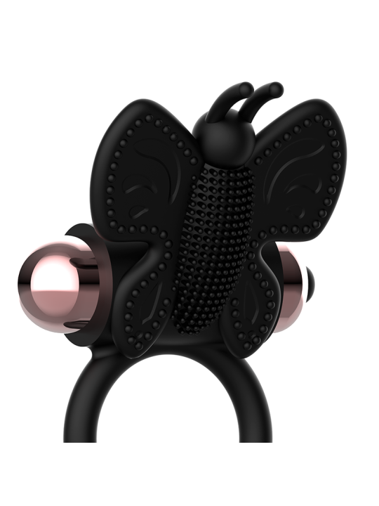 COQUETTE CHIC DESIRE - COCK RING BUTTERFLY ANILLO VIBRADOR NEGRO / GOL