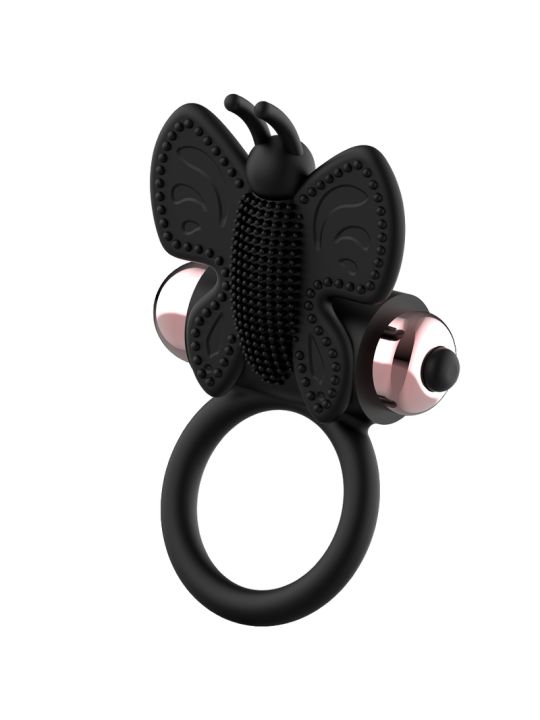 COQUETTE CHIC DESIRE - COCK RING BUTTERFLY WITH VIBRATOR BLACK/ GOLD
