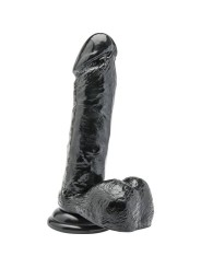 GET REAL - DILDO 18 CM COM BOLAS PRETAS