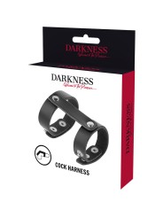 DARKNESS - LEATHER ADJUSTABLE PENIS AND TESTICLE RING