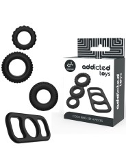ADDICTED TOYS - SET VAN 4 SILICONEN PENIS RINGEN